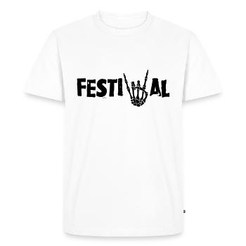 festival - T-shirt Premium bio Homme - blanc - Devant - Nico (187cm)