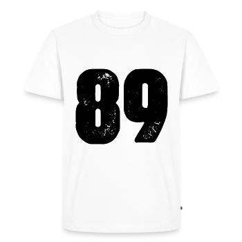 89 number jersey - Men's Premium Organic T-Shirt - white - Front - Nico (187cm)