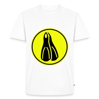 Diving fin circle - Men's Premium Organic T-Shirt - white - Front - Nico (187cm)
