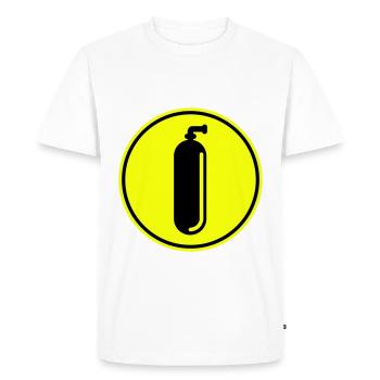 Cercle de plongée à l’oxygène - T-shirt Premium bio Homme - blanc - Devant - Nico (187cm)