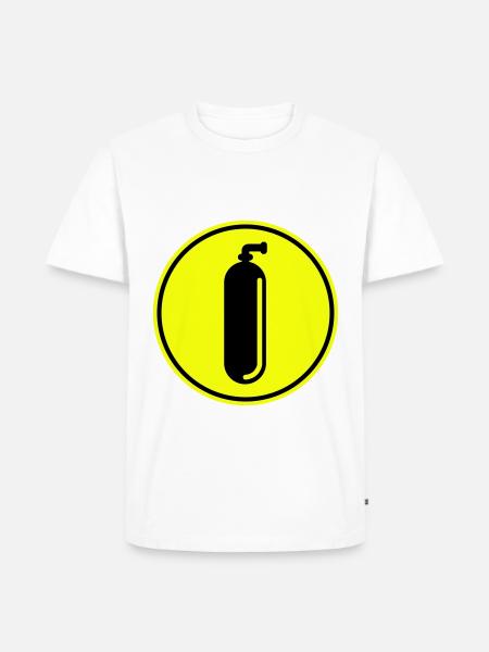 Oxygen Diving Circle - Men's Premium Organic T-Shirt - white