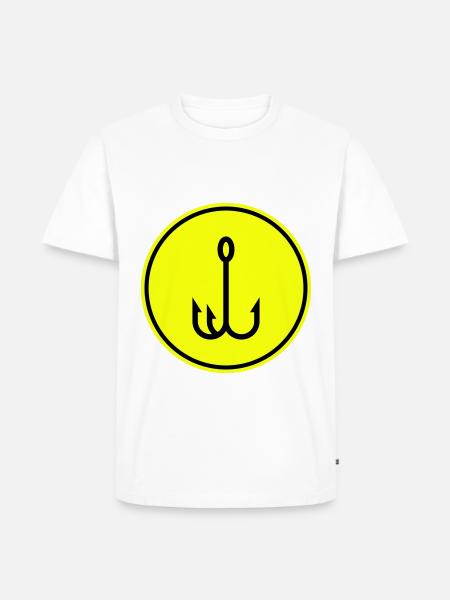 Fishing hook angler icon - Men's Premium Organic T-Shirt - white