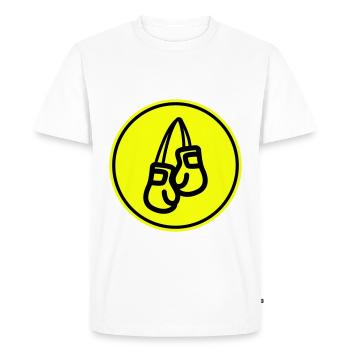 Symbole des gants de boxe - T-shirt Premium bio Homme - blanc - Devant - Nico (187cm)