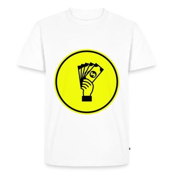 Monnaie Monnaie Silhouette - T-shirt Premium bio Homme - blanc - Devant - Nico (187cm)