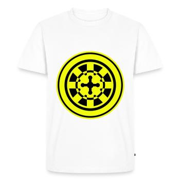 Symbole d’icône de roulette - T-shirt Premium bio Homme - blanc - Devant - Nico (187cm)