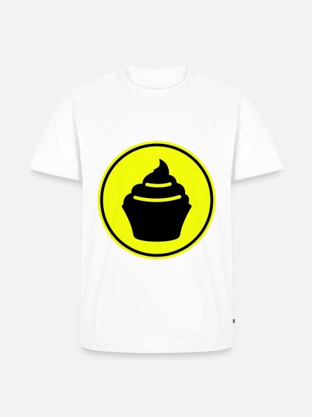 Muffin Silhouette icon - Men's Premium Organic T-Shirt - white