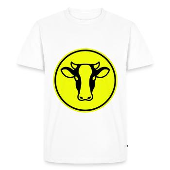 Tête de vache - T-shirt Premium bio Homme - blanc - Devant - Nico (187cm)