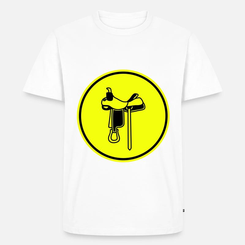 Sattel Symbol - Männer Premium Bio T-Shirt - Weiß