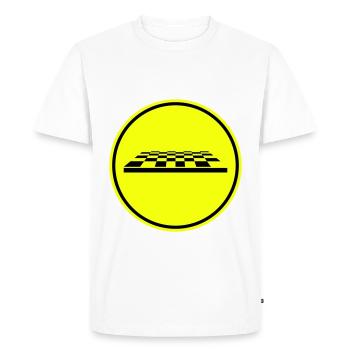 Symbole d’échiquier - T-shirt Premium bio Homme - blanc - Devant - Nico (187cm)