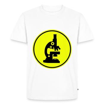 Microscope Icon Icon - Men's Premium Organic T-Shirt - white - Front - Nico (187cm)