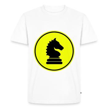 Horse chess piece - Men's Premium Organic T-Shirt - white - Front - Nico (187cm)