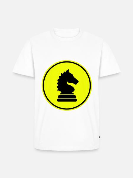 Pferd Schachfigur - Männer Premium Bio T-Shirt - Weiß