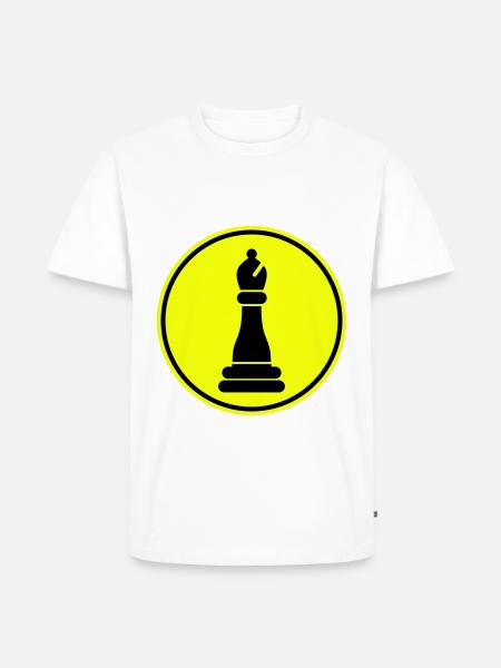 Schachfigur symbol - Männer Premium Bio T-Shirt - Weiß