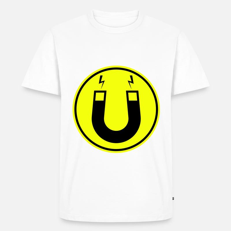 Hufeisen magnet - Männer Premium Bio T-Shirt - Weiß