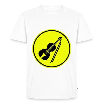 Violin Icon symbol - Men's Premium Organic T-Shirt - white - Front - Nico (187cm)