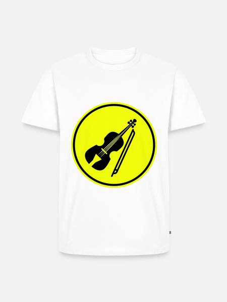 Violin Icon symbol - Men's Premium Organic T-Shirt - white
