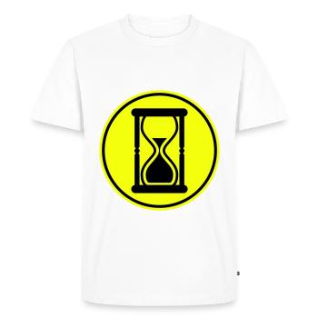 Icône de sablier - T-shirt Premium bio Homme - blanc - Devant - Nico (187cm)