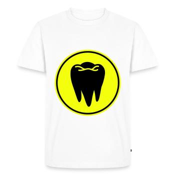 Symbole de l’icône de dent - T-shirt Premium bio Homme - blanc - Devant - Nico (187cm)