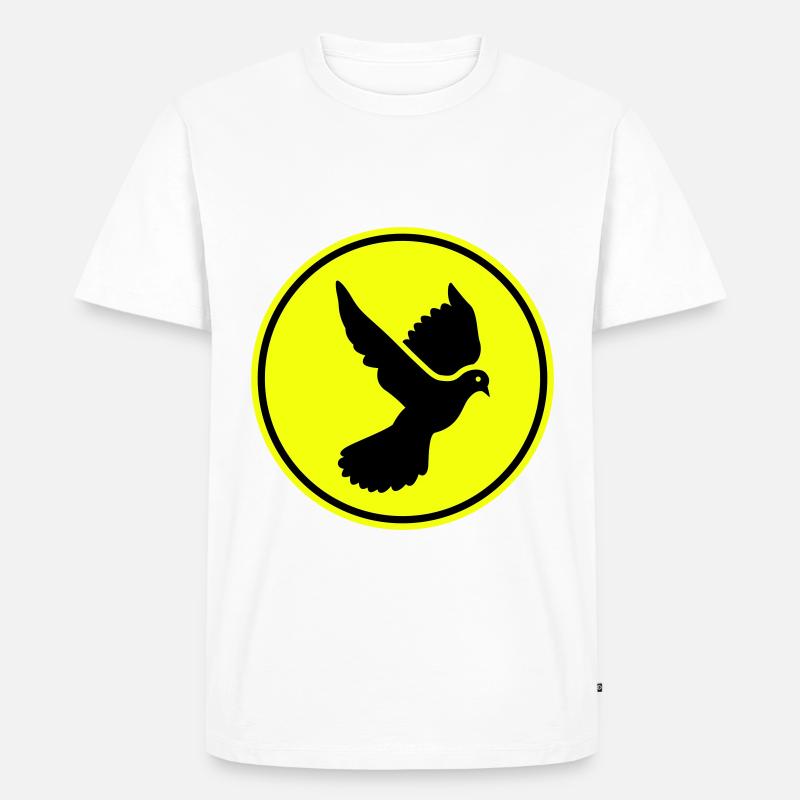 Taube symbol - Männer Premium Bio T-Shirt - Weiß
