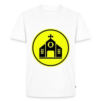 Foi de l’Église - T-shirt Premium bio Homme - blanc - Devant - Nico (187cm)