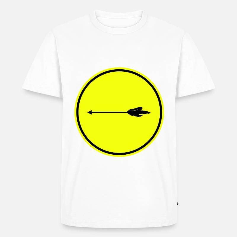 Pfeil Icon - Männer Premium Bio T-Shirt - Weiß