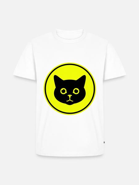 Cat head - Men's Premium Organic T-Shirt - white