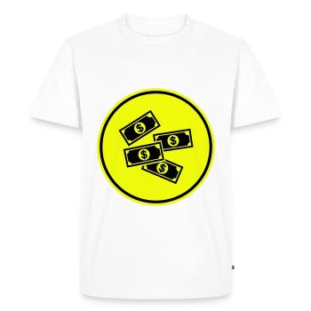 Cash Money Symbol - Men's Premium Organic T-Shirt - white - Front - Nico (187cm)