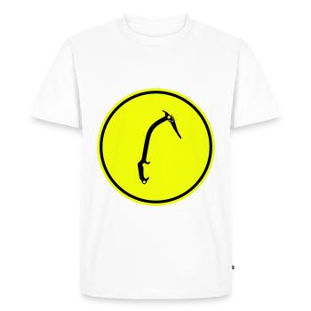 Matériel d’escalade piolet - T-shirt Premium bio Homme - blanc - Devant - Nico (187cm)