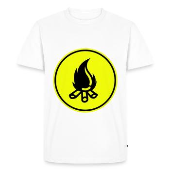 Campfire symbol - Men's Premium Organic T-Shirt - white - Front - Nico (187cm)