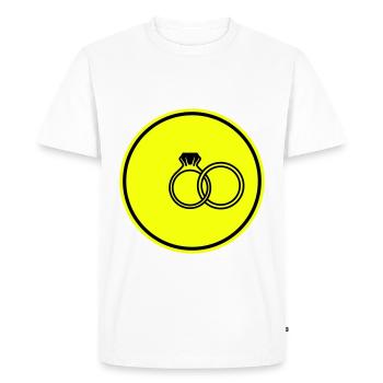 Symbole des alliances - T-shirt Premium bio Homme - blanc - Devant - Nico (187cm)