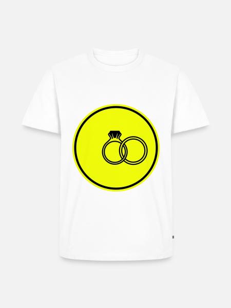 Eheringe symbol - Männer Premium Bio T-Shirt - Weiß