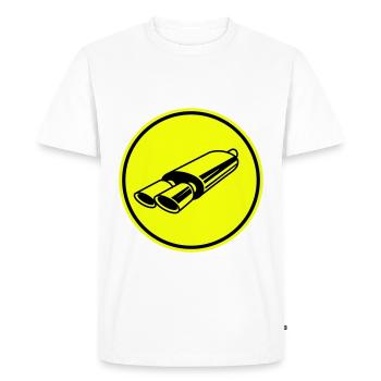 Exhaust Tuning - Men's Premium Organic T-Shirt - white - Front - Nico (187cm)