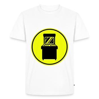 Arcade Retro Gamer - T-shirt Premium bio Homme - blanc - Devant - Nico (187cm)