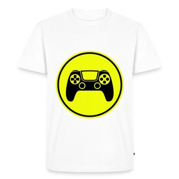 Contrôleur de symbole de manette de jeu - T-shirt Premium bio Homme - blanc - Devant - Nico (187cm)