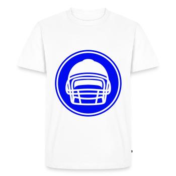 Casque de football - T-shirt Premium bio Homme - blanc - Devant - Nico (187cm)
