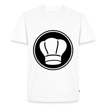 Chef's hat symbol - Men's Premium Organic T-Shirt - white - Front - Nico (187cm)