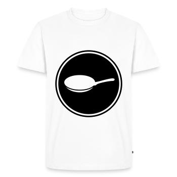 Pan Icon - Men's Premium Organic T-Shirt - white - Front - Nico (187cm)