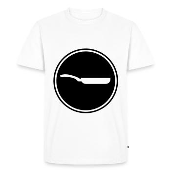 Pan Icon - Men's Premium Organic T-Shirt - white - Front - Nico (187cm)