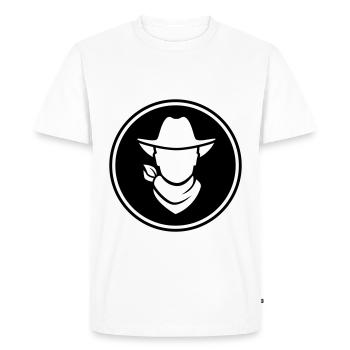 Cowboy western head - Men's Premium Organic T-Shirt - white - Front - Nico (187cm)