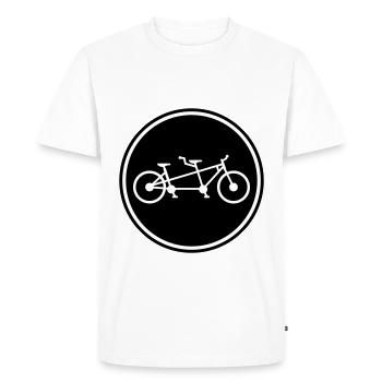 Vélo tandem - T-shirt Premium bio Homme - blanc - Devant - Nico (187cm)