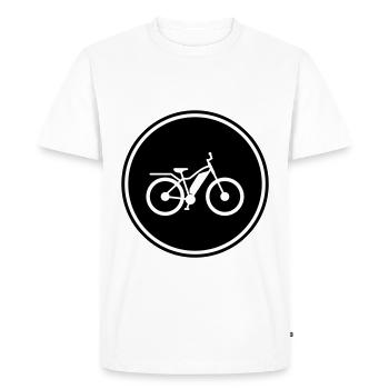 vélo électrique - T-shirt Premium bio Homme - blanc - Devant - Nico (187cm)