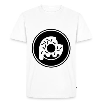 Eating donut - Men's Premium Organic T-Shirt - white - Front - Nico (187cm)