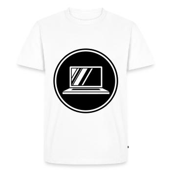 Laptop icon - Men's Premium Organic T-Shirt - white - Front - Nico (187cm)