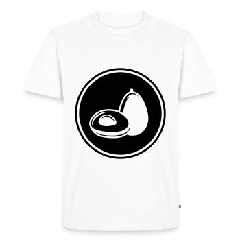 Avocado symbol - Men's Premium Organic T-Shirt - white - Front - Nico (187cm)