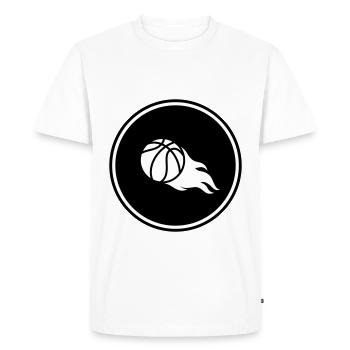 Basketball flame - Men's Premium Organic T-Shirt - white - Front - Nico (187cm)