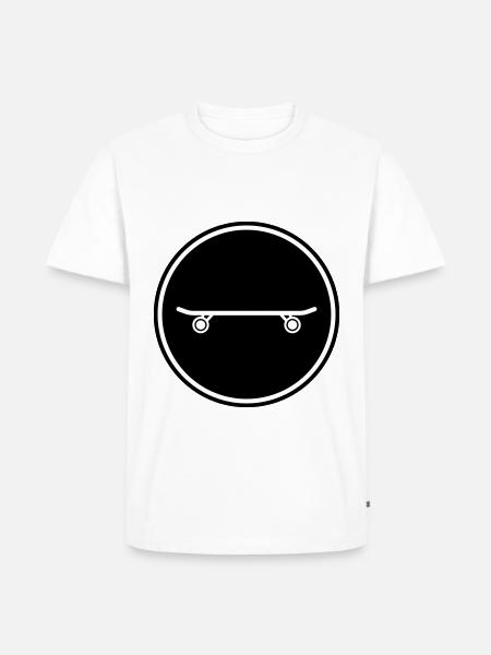 Skateboard symbol - Men's Premium Organic T-Shirt - white
