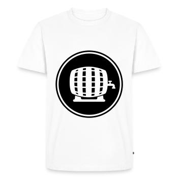 Baril de bière - T-shirt Premium bio Homme - blanc - Devant - Nico (187cm)
