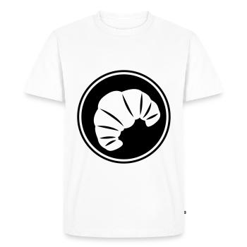 Croissant icon - Men's Premium Organic T-Shirt - white - Front - Nico (187cm)