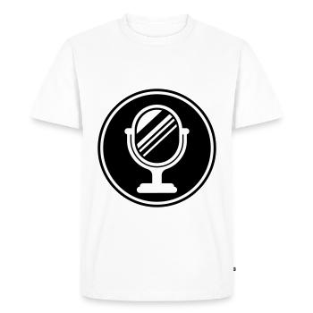 Silhouette de l’icône miroir - T-shirt Premium bio Homme - blanc - Devant - Nico (187cm)