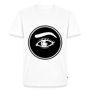 Eye symbol - Men's Premium Organic T-Shirt - white - Front - Nico (187cm)